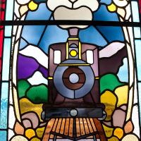 Stained Glass Window at Dunedin Railway Station