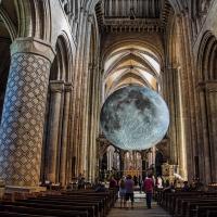 Moon inside Durham Cathedral